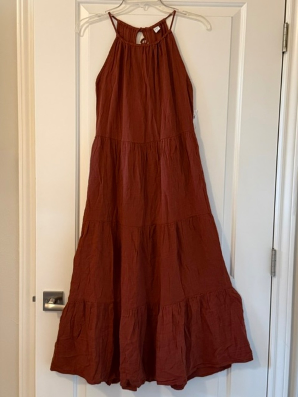 NWT Old Navy Tiered Cotton Gauze Sundress In Terracotta/Rust Size S